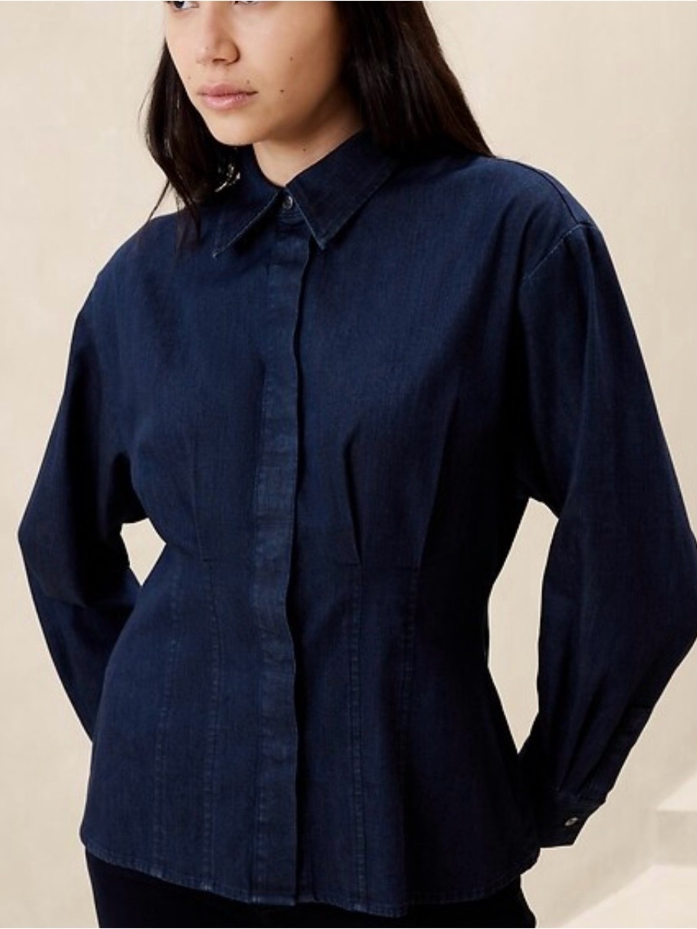 NWT Banana Republic Denim Button-Up Shirt